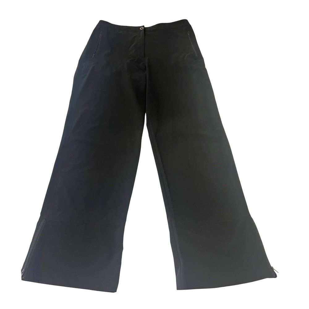 Zenergy by Chicos Womens Black Wide Leg Performance Pants Size 3 XL Zip Ankle